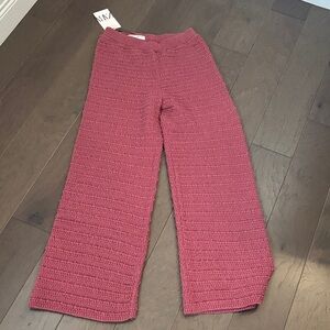 Zara Kids Textured Pants in Pink